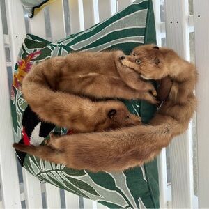 Mink Vintage pelt neck scarf